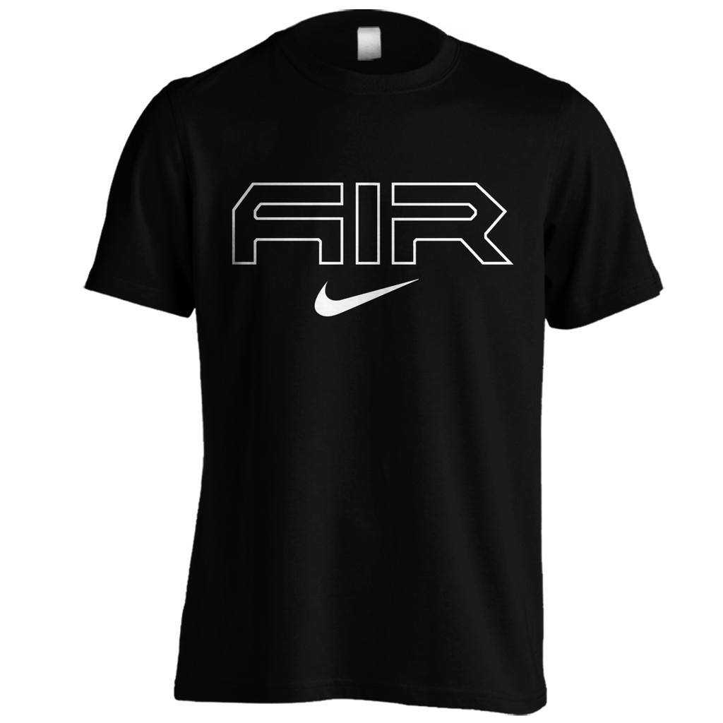 Kaos Baju Pria Atasan Kata - Kata Nike Hitam Navy Putih Merah   -