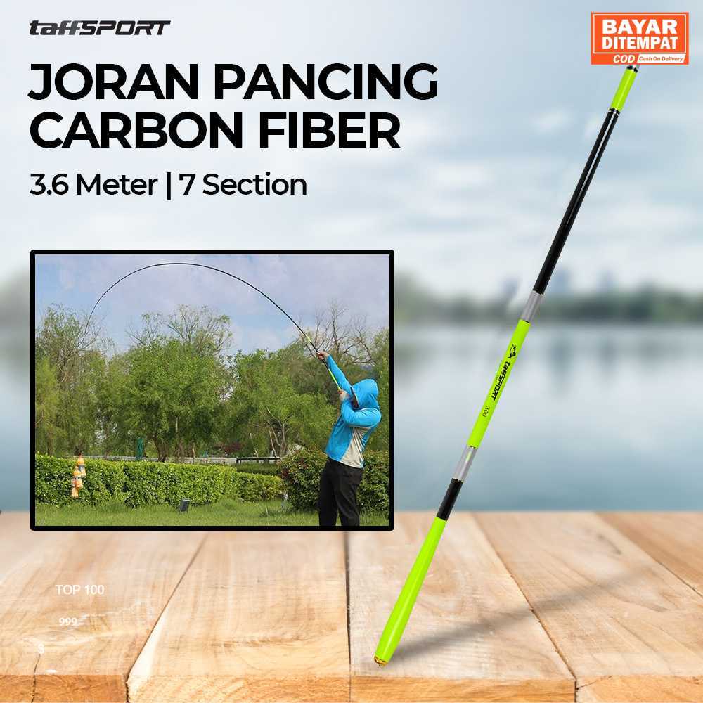 ( ORI ) TaffSPORT Joran Pancing Pole Tegek Carbon Fiber Fishing Rod - 5841