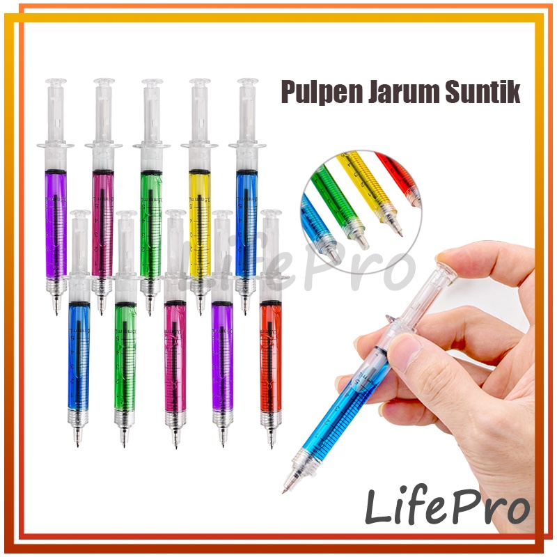 

Pulpen Jarum Suntik Lucu Korean Syringe Ballpoint Pen Souvenir