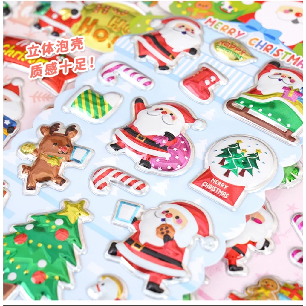 

Sticker Christmas natal 3d sticker timbul mainan anak