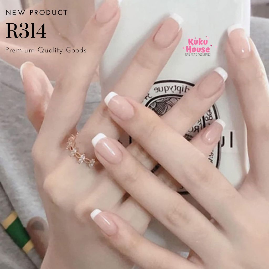 kuku palsu French nails natura box 24pcs kukuid
