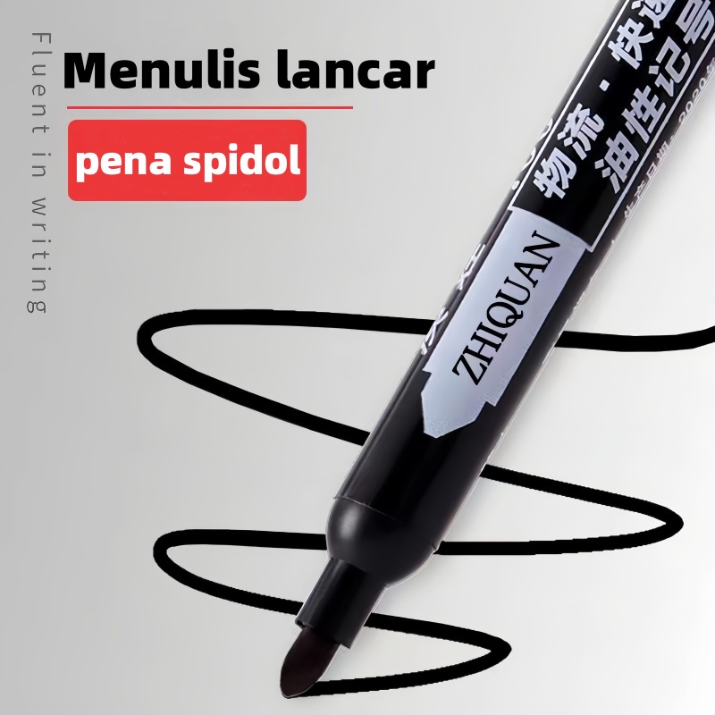 

Pena spidol tiga warna opsional pena garis kait pena warna tinta pena spidol logistik ekspres tahan air pena besar-YuanYuan Mall