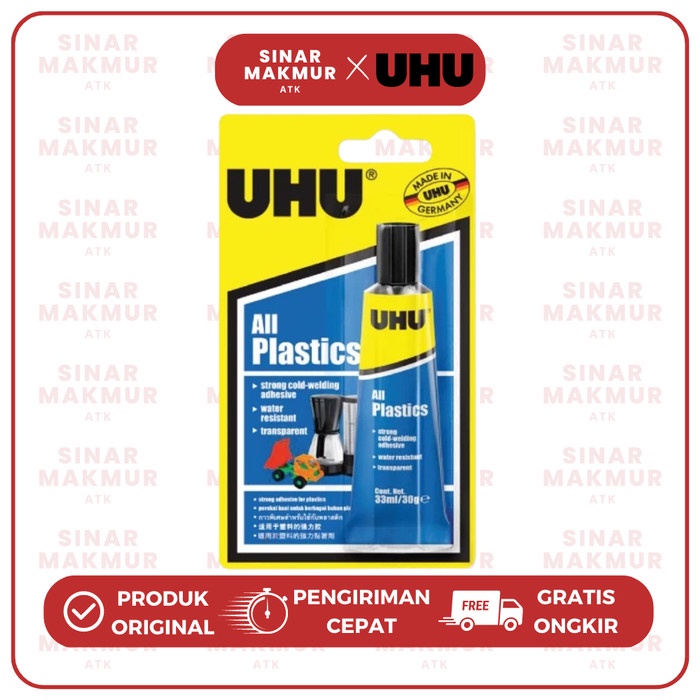 

All Plastic Adhessive/Plastik Glue/Lem Uhu 33 ml (Pcs)
