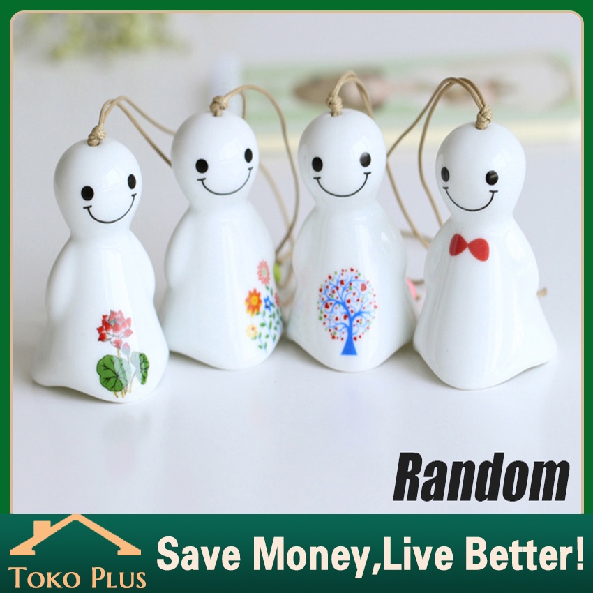 Lonceng Angin Jepang Boneka Sunny Doll Model Gantung Bahan Porselen Untuk Hadiah Lucu Dekorasi Rumah