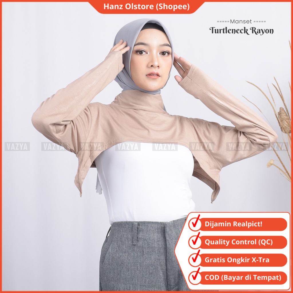 Hanz Olstore Manset Lengan Panjang Mangset Baju Polos Dewasa Maset Menset Wanita Inner Basic Iner Te