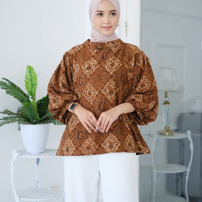 blouse batik paris blus Kerja madam blus batik kalimataya paris sogre sp