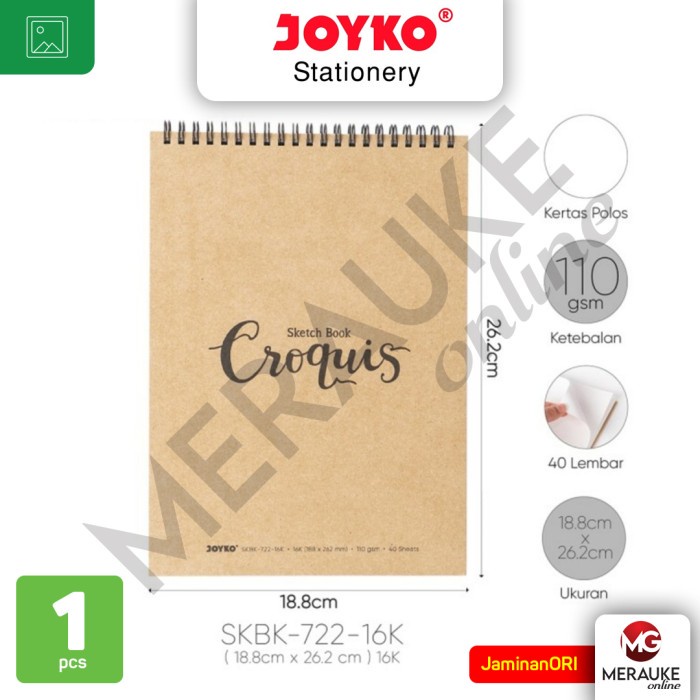 

JOYKO Sketch Book SKBK-722-16K 110gsm 40 Lembar