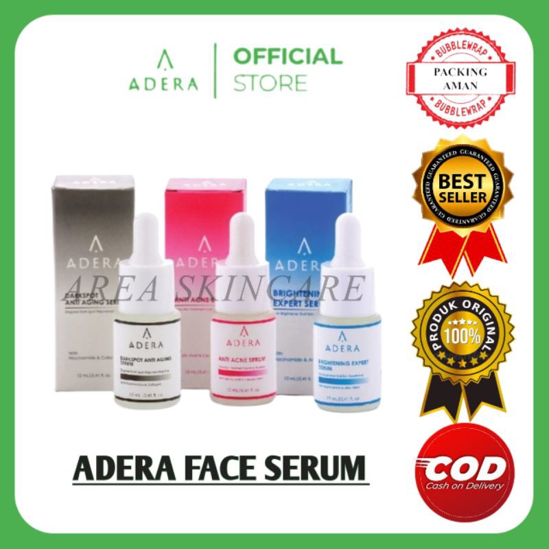 Promo Adera Serum BPOM ORIGINAL Brightening Darkspot Acne Mencerahkan Wajah Memutihkan Menghilangkan