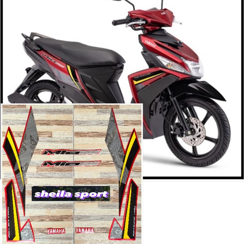 Striping mio m3 stiker Yamaha Mio M3 merah red tahun 2018 2019 lis mio m3