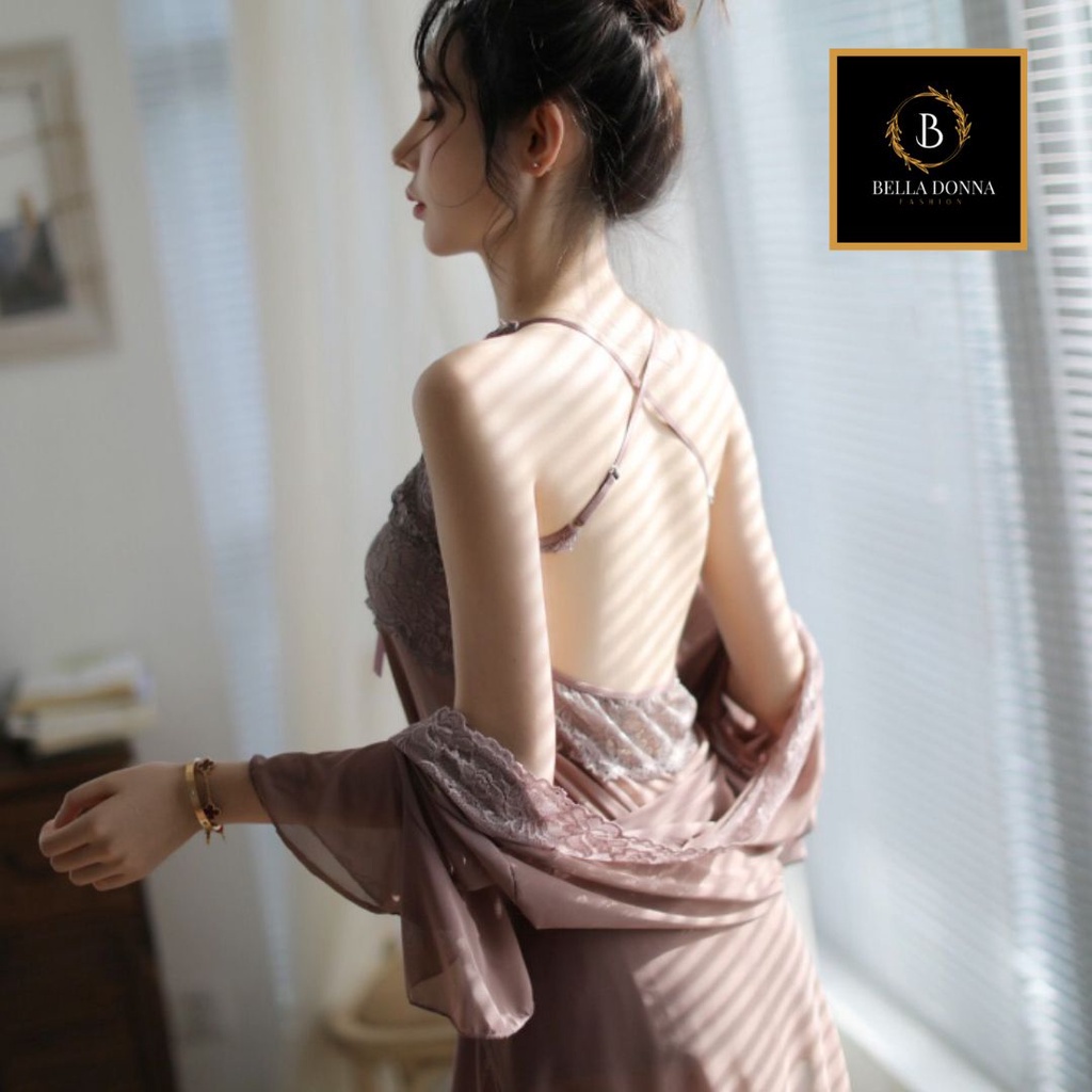 belladonna_id 1 Baju Tidur Wanita Dewasa Lingerie SOPHIE Sexy anggun Night Dress Gaun Malam Pakaian dalam sexy lingerie sexy baju tidur Coat+Sling Lingerie Premium Quality Lingerie Sexy Dress dan Kimono (Free G String) Lingerie Baju Tidur Sexy-3