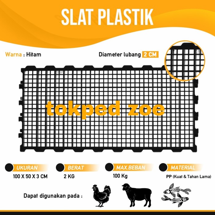 Slat lantai plastik /slat kandang hewan