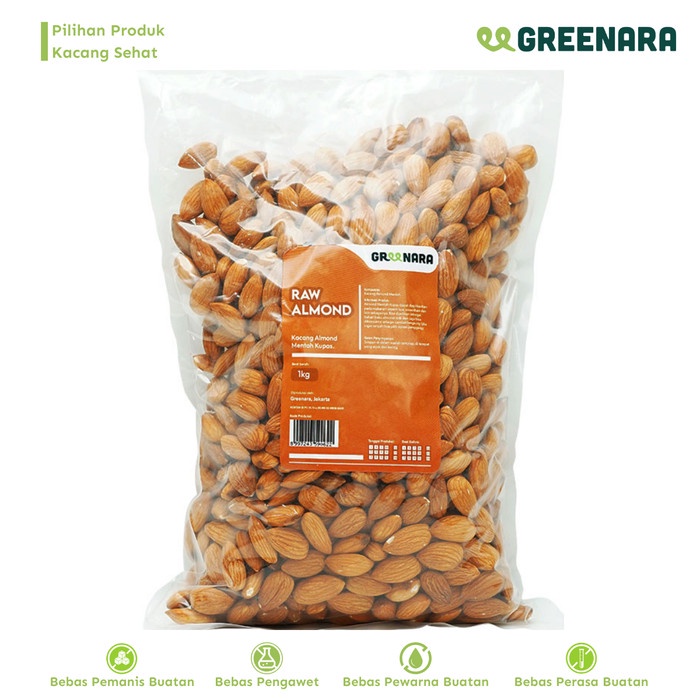 

[KUALITAS TERBAIK] Kacang Almond Mentah 1kg / Raw Almond Premium