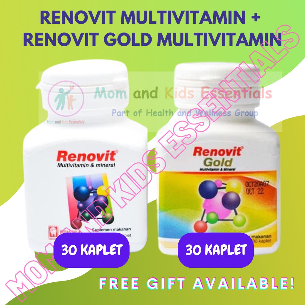 PAKET RENOVIT MULTIVITAMIN DAN RENOVIT GOLD MULTIVITAMIN 30 TABLET
