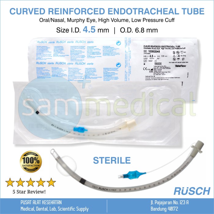 Rusch Endotracheal Tube / ETT Non Kingking No 4.5 Sterile
