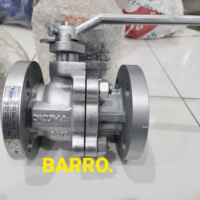 Ball Valve 1/2" Inch DN 15 Cast Iron Flange JIS 10K Stop Kran Besi