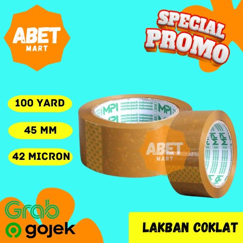 

Lakban Coklat MPI 45mm x 100Y - Cokelat Tape Yard mm Eco Solatip Murah