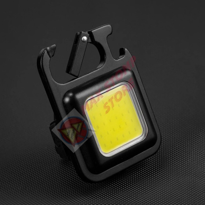 Gantungan Kunci Lampu Terang Cas Mini Camping LED Senter Emergency