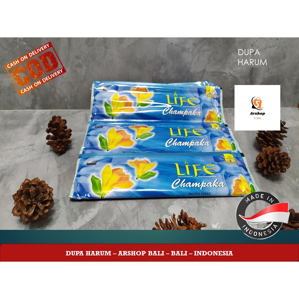 [Dupa Aromaterapi Import Bali] DUPA LIFE CHAMPAKA [CEMPAKA] 1 RENTENG WANGI AROMATERAPI 4444 Dupa Wa
