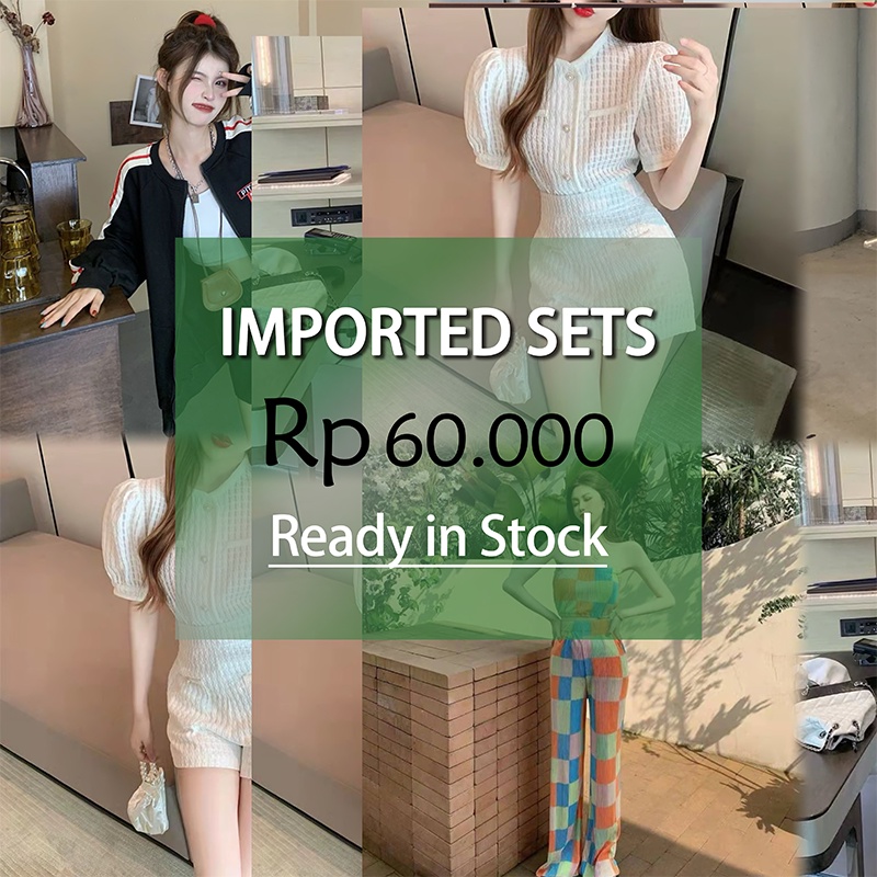 [ Siap Dalam Stok ] Set Baju Longgar Korea Set Celana Panjang Set Rok