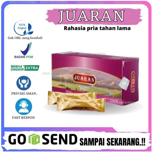 [GRATIS ONGKIR] JUARAN Suplemen Pria Dewasa - BPOM - Vitalitas & Tahan lama Obat Juaran Kuat Sek Tah