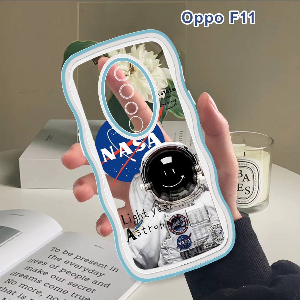 Casing Untuk OPPO F11 F9 F7 Pro F5 Plus Soft Case Nasa Astronaut Shockproof Ponsel Cover Silicone So