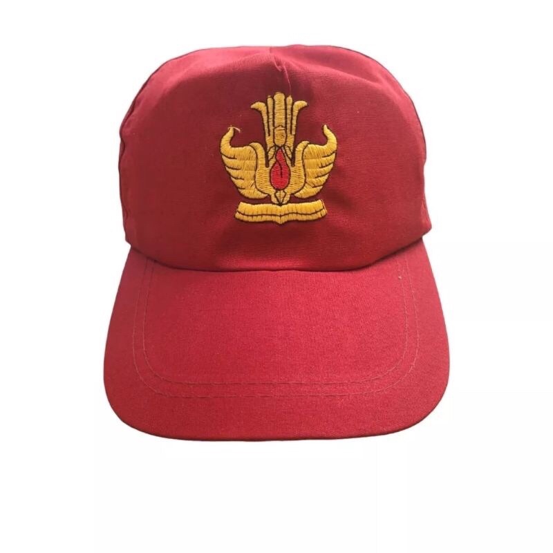 Topi Sd Merah Polos