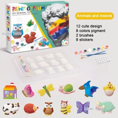 

Painting Gypsum Melukis 3D Mainan Murah Anak Anak Laki Laki Perempuan - Animals&Insects