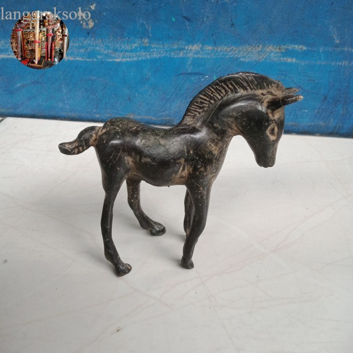 

Patung Kuda Hitam Perunggu antik