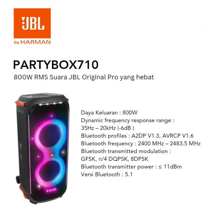 JBL Partybox 710 Partybox710 Bluetooth Speaker