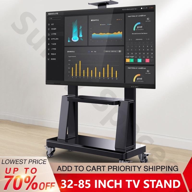 Bergerak Bracket Standing tv 32-85 Inch TV Berdiri Stand Universal Dapat Disesuaikan LED TV Stand