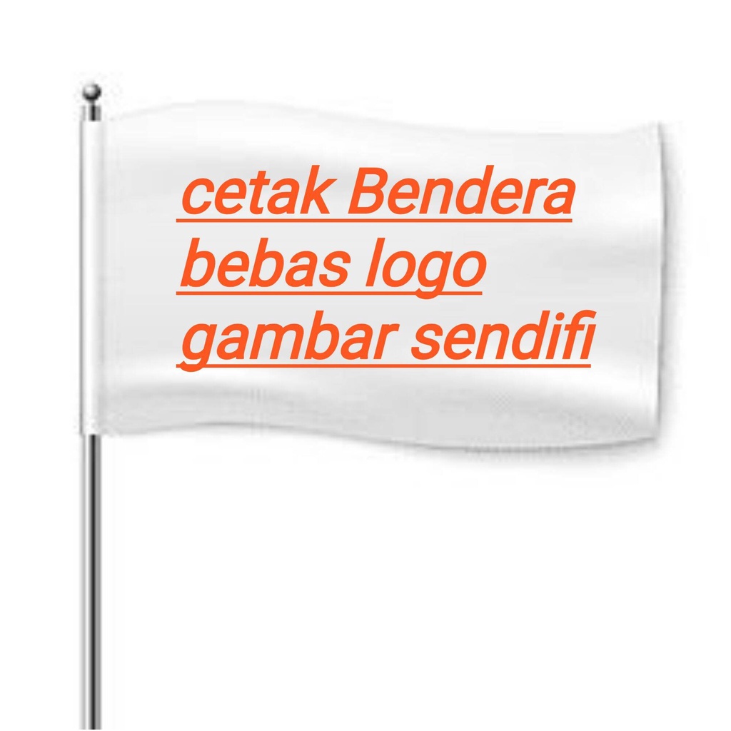 Bendera Custom 80X50 bebas logo gambar kain TC proses cepat