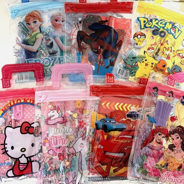 

{A03} Set Mini Pouch Bag Karakter / Set Alat Tulis 6 in 1 / Stationery Set Motif Karakter