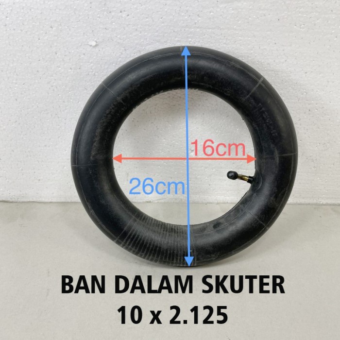 Ban Dalam Skuter Listrik 10x2.125 Pentil Bengkok