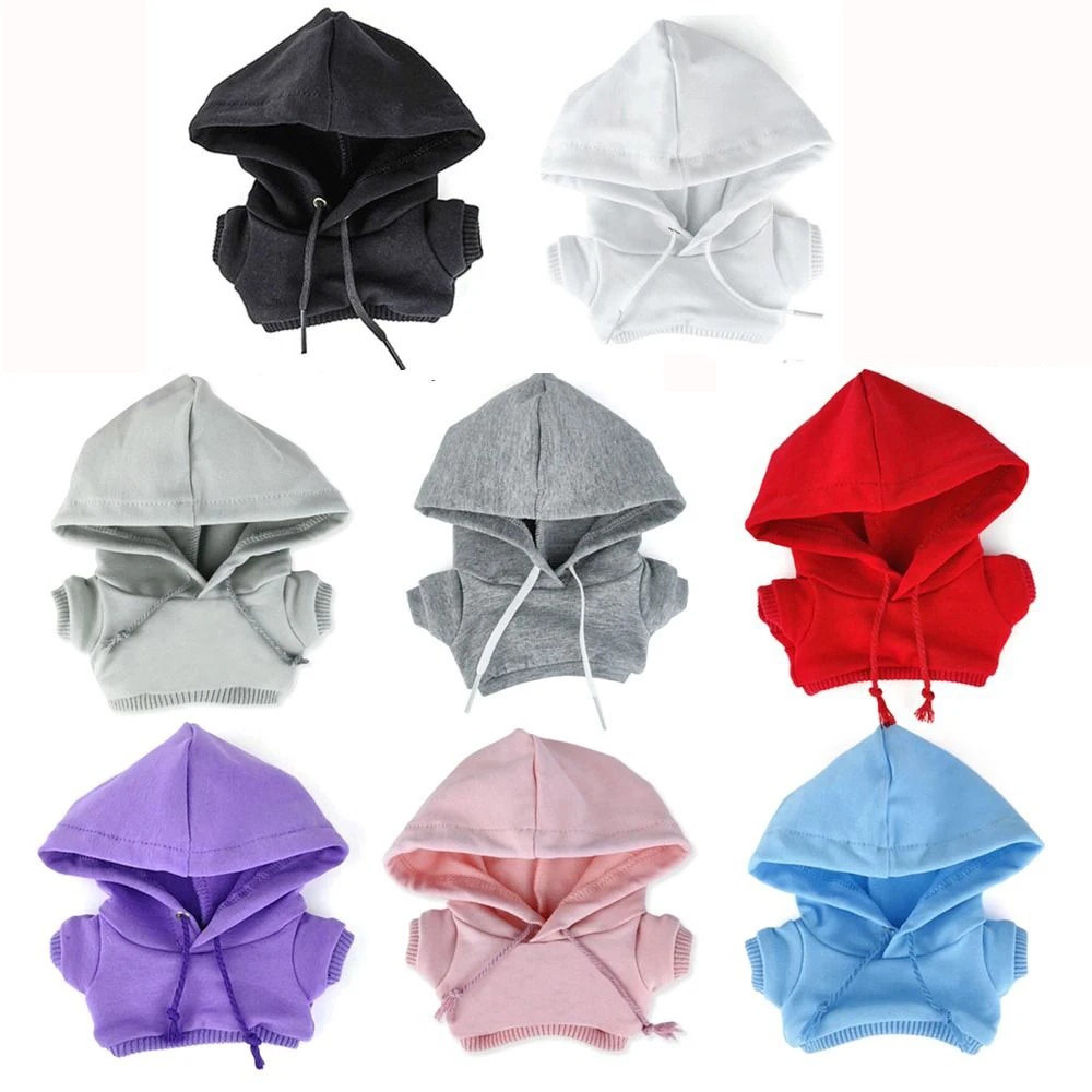 jaket pakaian doll Fashion Handmade Clothes Hoodies For 10cm Cotton Dolls Sweatshirt Outfits For Bar