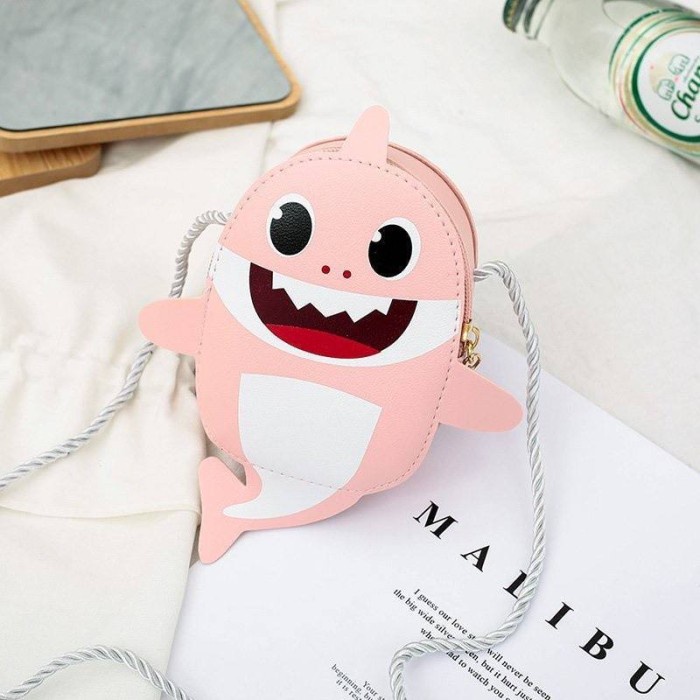 Tas Mini Baby Shark Anak Tas Selempang Anak Baby Shark - Biru