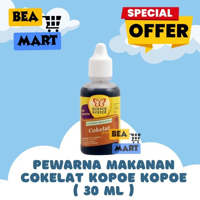 

Pewarna Makanan Kupu Koepoe Cokelat 30 ml | Food Coloring Coklat 30ml