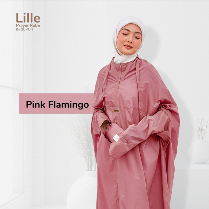 Mukena Dewasa, LILLE PRAYER ROBE by Gumun - Pink Flamingo
