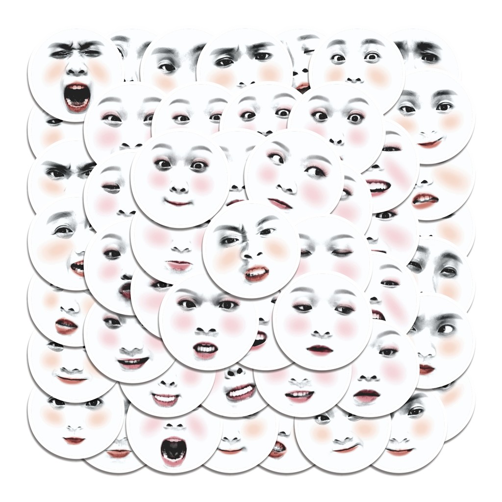 

COD 50 Pcs Stiker The Round Face Part Lucu Anti Air Untuk Dekorasi Notebook Sepeda Skateboard Handphone