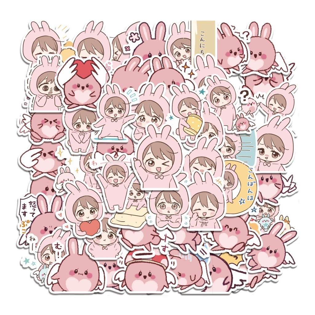 

COD 50 Pcs Stiker Rabbit Angel Lucu Anti Air Untuk Dekorasi Notebook Sepeda Skateboard Handphone