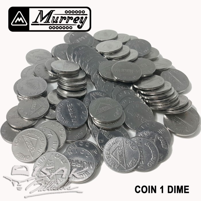 Coin 1-Dime Murrey - 17.9 mm - 1 Pak = 50 buah - Billiard Biliar