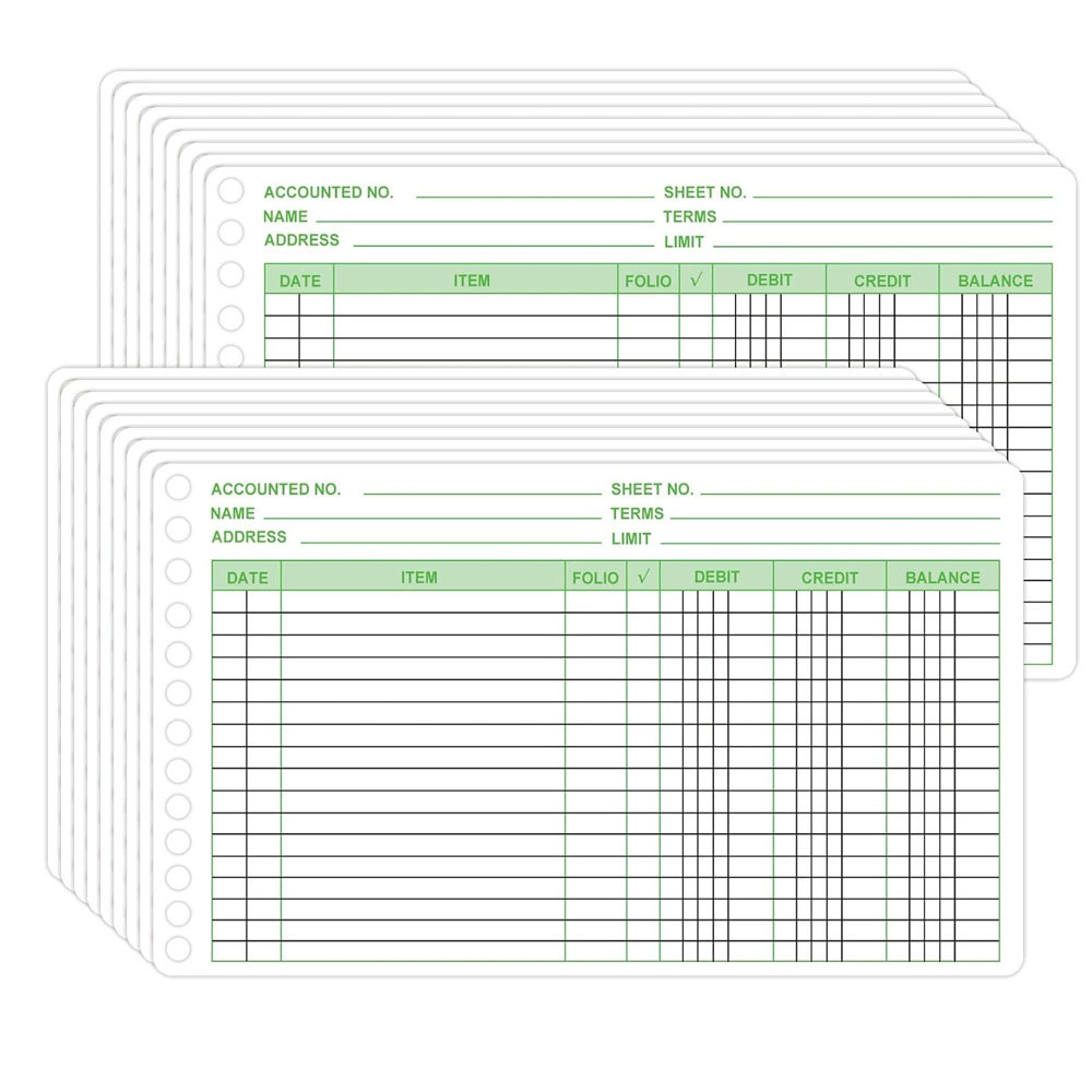

Ledger Sheets Ledger Paper for Bookkeeping Columnar Pad 5.5x8.5inch Ledger Books with Debit Credit Balance Columns 50Pcs