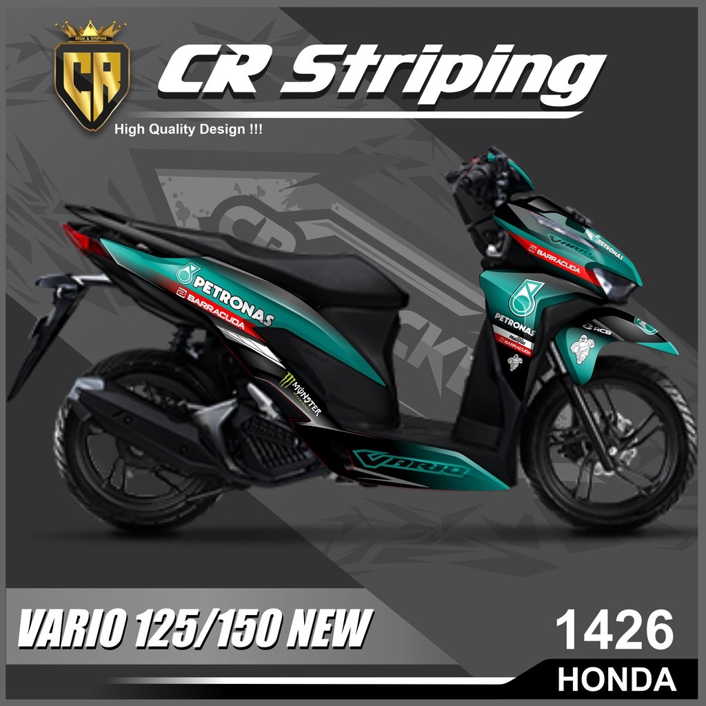 Decal Sticker Honda Vario 125 150 Fullbody 2018 - Dekal All New Vario Desain Petronas |CODE 1426