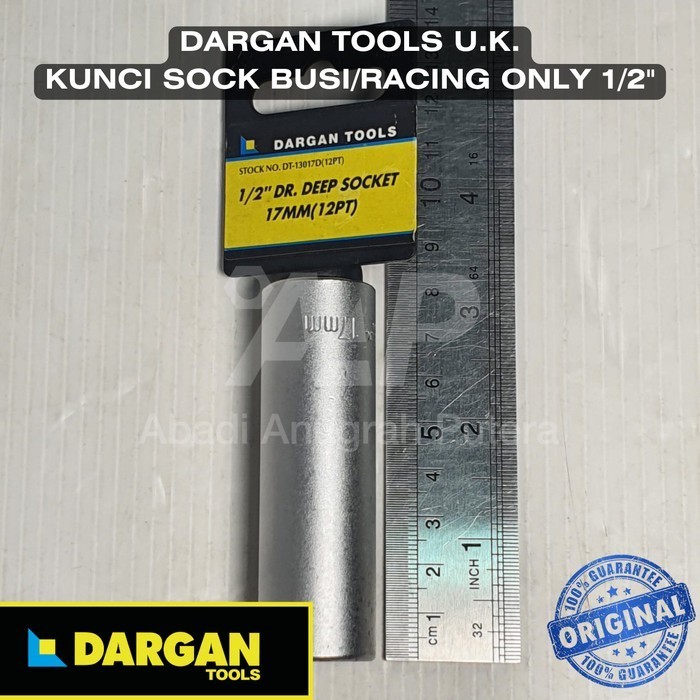 Mata Kunci Sok Sock Panjang Deep Wall Socket 1/2" x 17mm 12pt DARGAN Tools UK