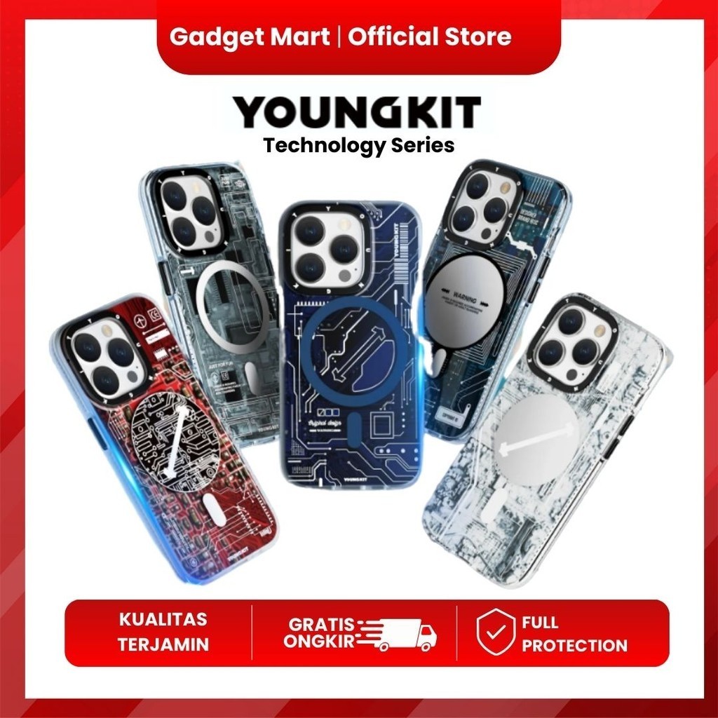 Case Iphone Apple 13/14/15/16 PRO/PROMAX Youngkit Technologhy Series