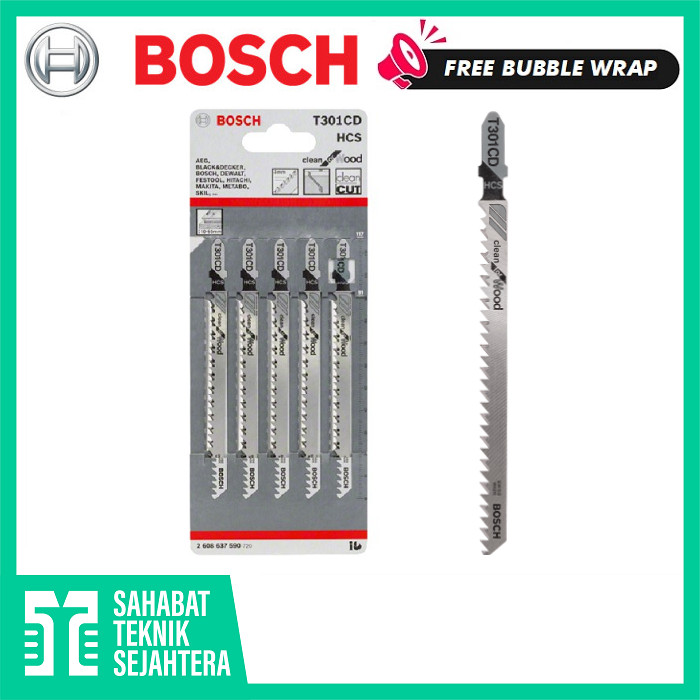 BOSCH T 301 CD Mata Jigsaw Gergaji Clean For Wood Kayu Lunak Panel Jig Saw T301 Blade T301CD