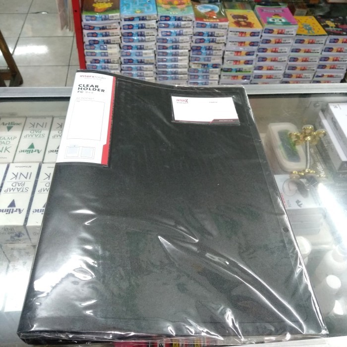 

Clear horder/ dokumen keeper inter X F4 hitam isi 40