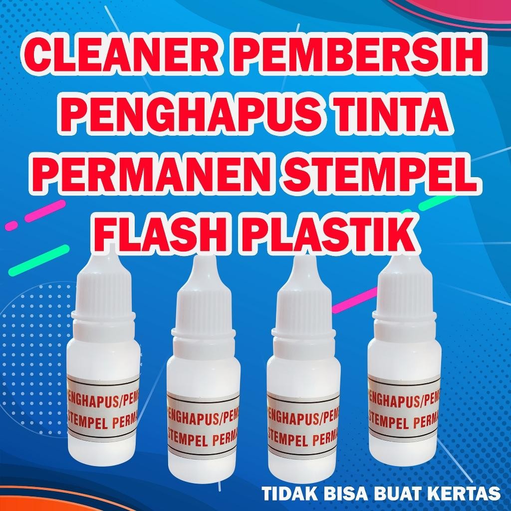 

Cleaner Tinta Stempel Flash PLASTIK "Permanen" kemasan 30ml