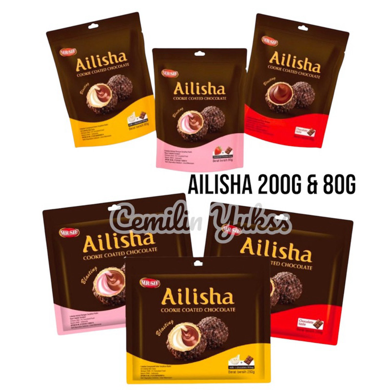 

Ailisha Golden Chocolate 66g Ailisha Cookie Coated Chocolate 80g Coklat Cookies Ball Aneka Rasa