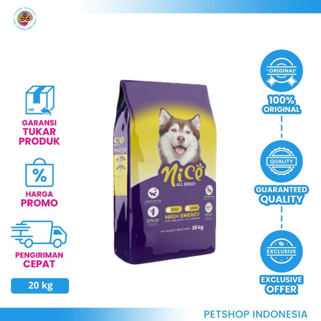 KHUSUS GOSEND NICE DOG FOOD 20 KG - MAKANAN KERING ANJING