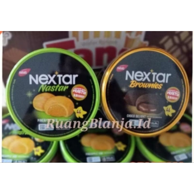 

OKHISHOP - IND - Nabati Nextar kaleng 160gr biskuit cookies Nastar isi selai brownies pineapple choco delight Tin